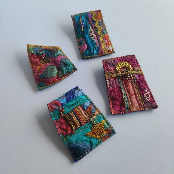 Textile brooches discount