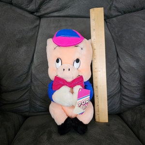 Porky Pig 1987 Looney Tunes Warner Brothers Plush 10"