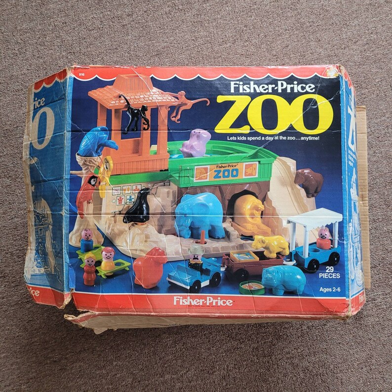 Fisher Price Zoo With Box 1984 Etsy