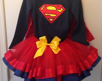 Hero Tutu Skirt Bat / American / Lightning Bolt - Blue