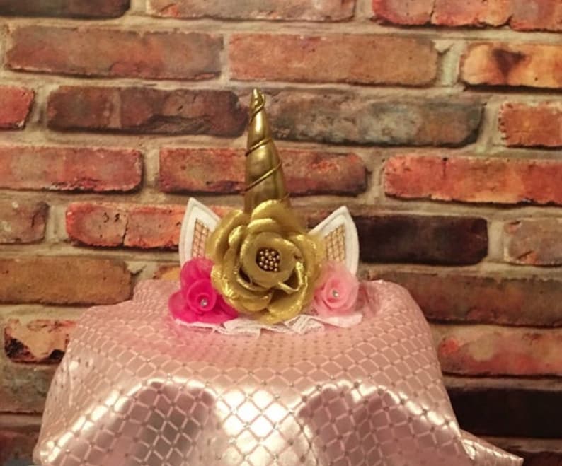 Unicorn Gold /& Pink headband