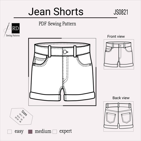 denim shorts sewing pattern