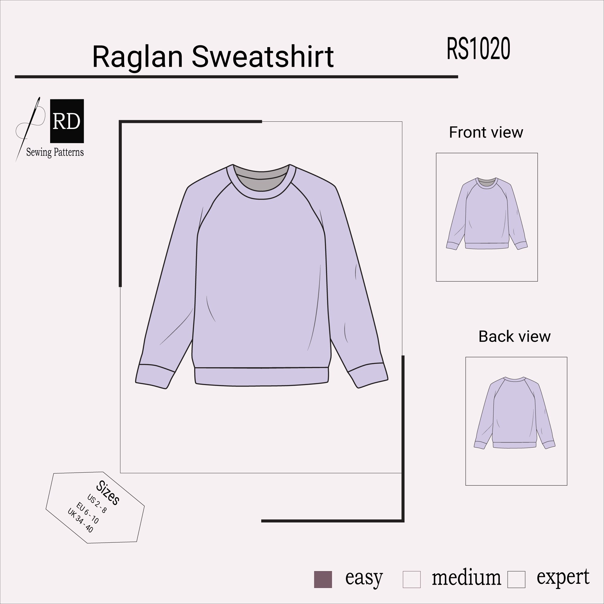 Raglan Sweatshirt Pattern Raglan Sweat Shirt Sewing Pattern Etsy