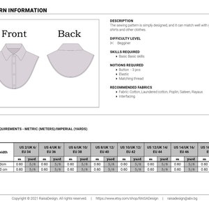 sewing instructions collar shirt