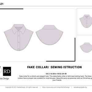 sewing instructions fake collar bib