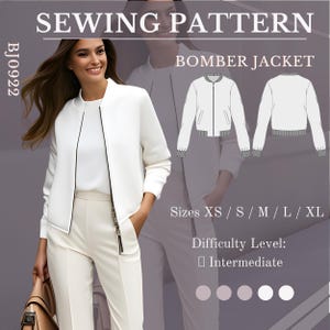 Faça você mesmo: Molde fácil e rápido para costurar uma jaqueta bomber estilosa, ideal para iniciantes.