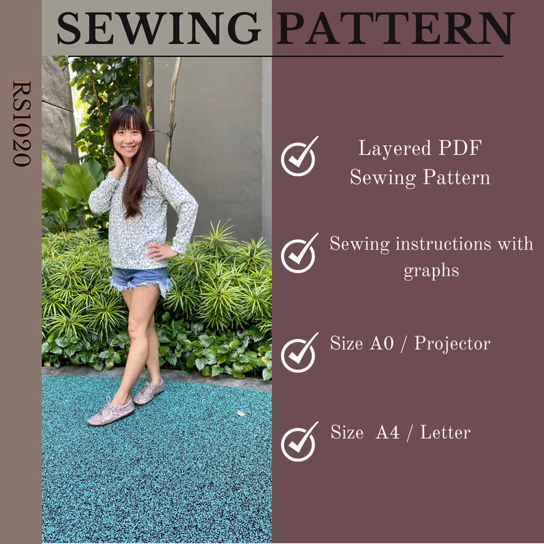 Raglan sweater sewing pattern