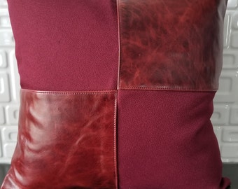 Leather Pillow, Luxury Leather Cushion, Real Leather Cushion Pillow Case, Genuine Leather Pillow