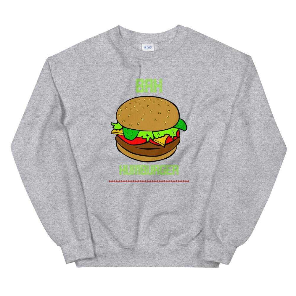 Bah Humburger Funny Ugly Christmas Sweater Design Sweatshirt | Etsy