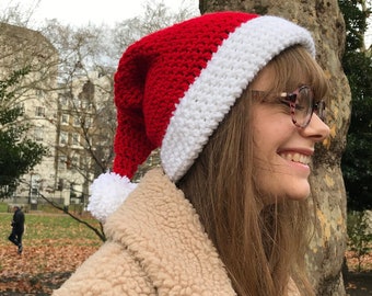 Crochet Santa Hat Pattern: Chunky Yarn, Cosy Design (PDF Pattern)
