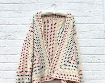 Rainbow Dot Cardigan - Crochet Pattern PDF