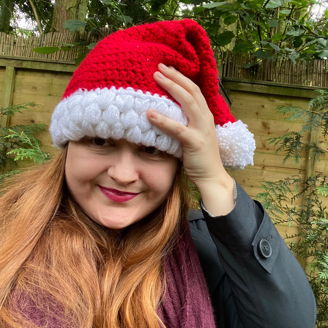 Chunky knit Santa Hat Crochet Pattern PDF Etsy UK