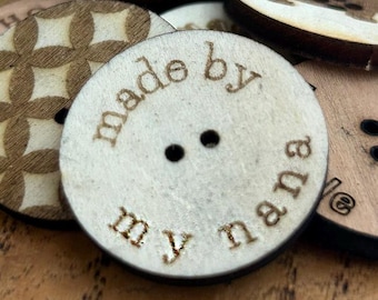 Made By My... Buttons | Customisable Laser Engraved Buttons