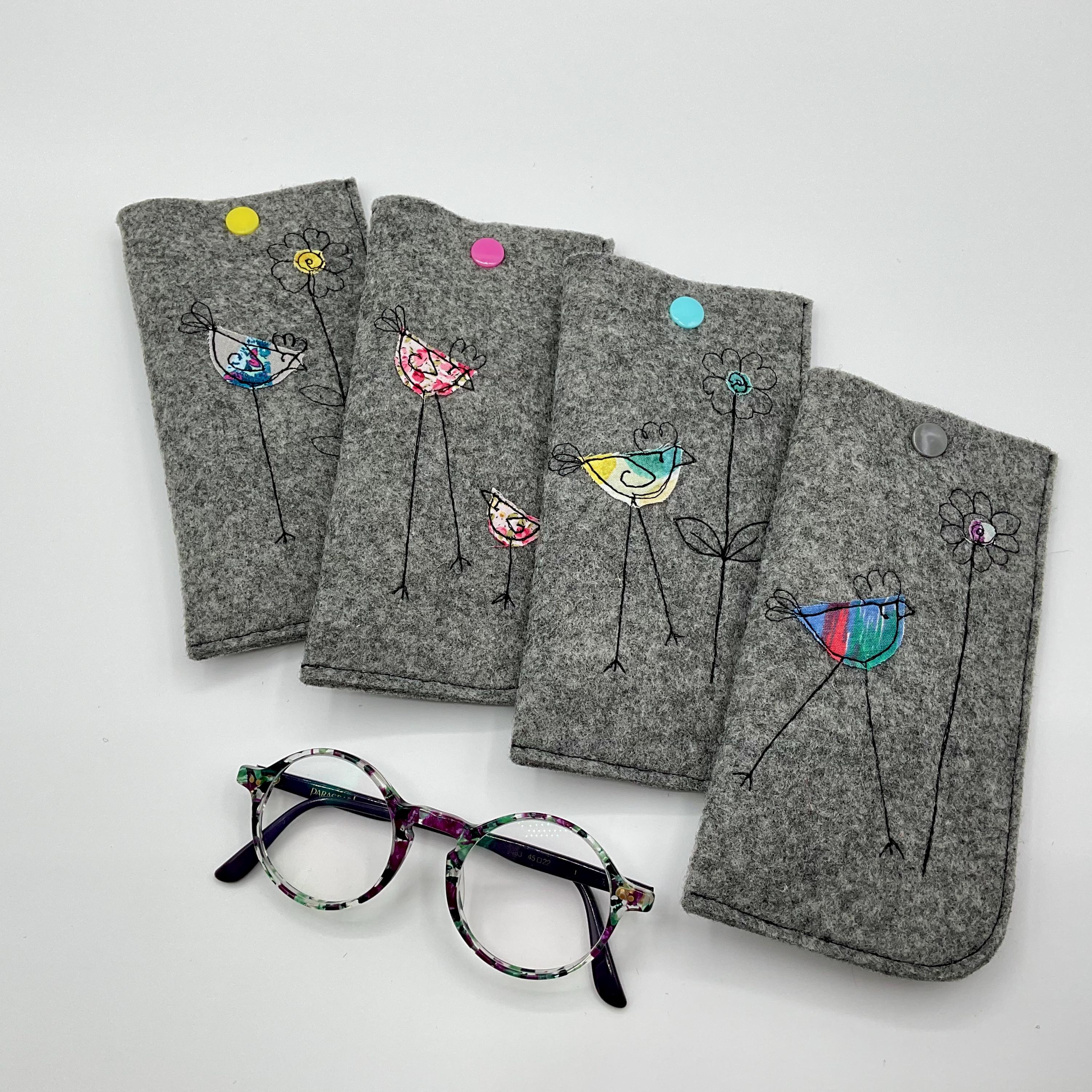 Supvox Brillenetui Set – 5 Stück, Aus Filz, Ca. 19 X 9 Cm, Für Brillen & Sonnenbrillen