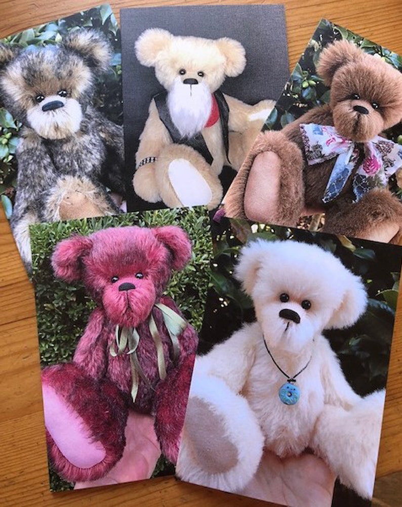 pack of 5 featuring Bearly Bears/' teddy bears Greeting cards