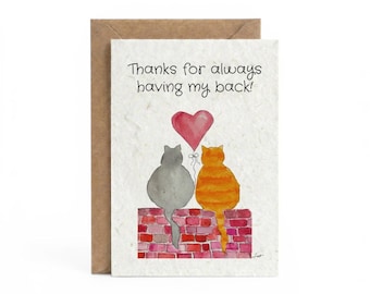 Tarjeta de semillas plantables Friend - Gatos Purfect