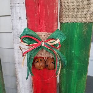 Reclaimed wood Christmas candles, holiday porch decor, standing Christmas decorations, candles, fireplace decor, pallet wood porch sign image 7