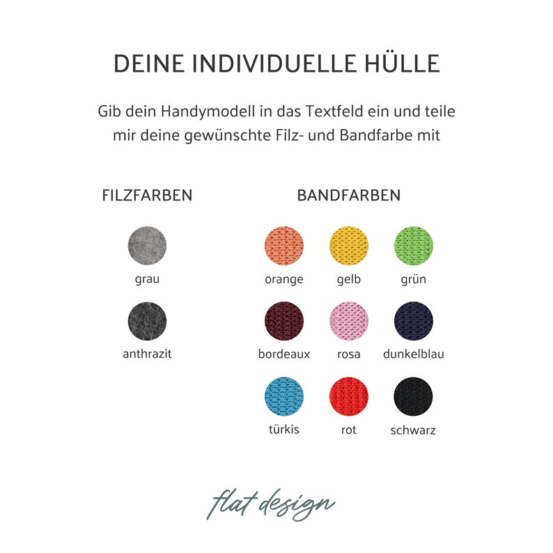 Filztasche LISBOA mit Gummiband und Motiv Blätter Maßanfertigung für dein Smartphone Handyhülle Sleeve Case Tasche handmade in Germany Bild 7
