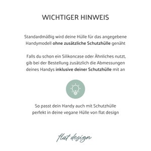vegane Filztasche LISBOA mit Lotussitz und Gummiband Maßanfertigung für Dein Smartphone Handyhülle Sleeve Case handmade in Germany Bild 8