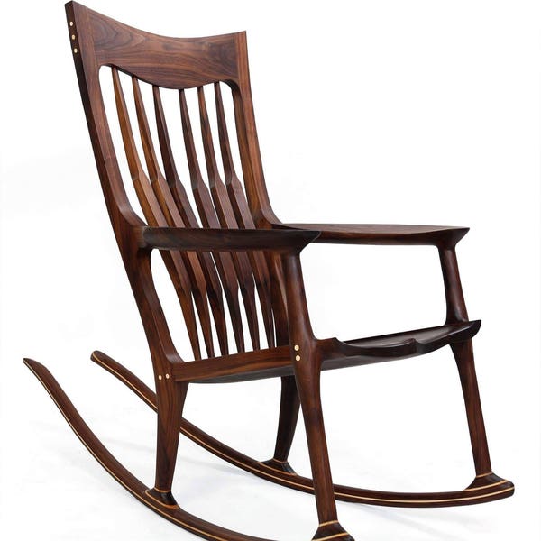 Rocking chair rocker. Well balanced rocking chair in legendary Sam Maloof style made to order to suit your size.