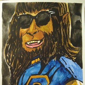 Teen Wolf - watercolor portrait (original)
