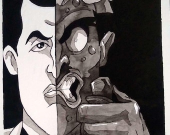 DC Comics "Heads Or Tails" Two Face portrait (original)