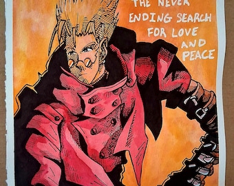 Trigun "Vash The Stampede" illustration (original)