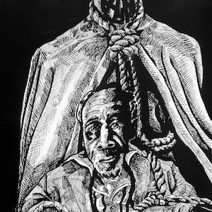 Watchmen - &quot;Wounds Need Air&quot; Will Reeves/Hooded Justice portrait (original)