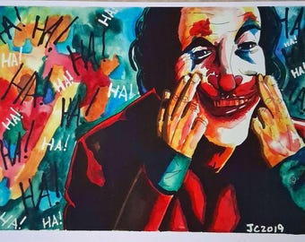 LÁMINAS - Joker - "Sonríe" Retrato del Joker de Joaquin Phoenix