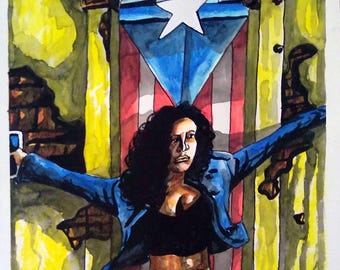 Puerto Rican "Liberated" painting (original)