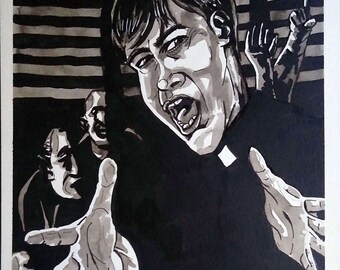 There Will Be Blood "Get Out, Ghost!" Eli Sunday portrait (original)