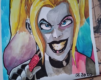 Harley Quinn "The Recently Emancipated" portrait (original)
