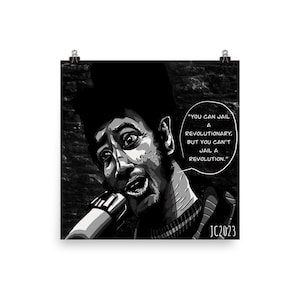 PRINTS - Fred Hampton &quot;&quot;Can&#39;t Jail A Revolution&quot;&quot; Portrait (digital)&quot;