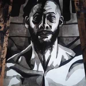 Mr. Robot &quot;Hating Yourself Is Power&quot; Fernando Vera portrait (original)