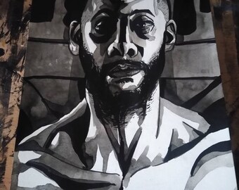 Mr. Robot "Hating Yourself Is Power" Fernando Vera portrait (original)