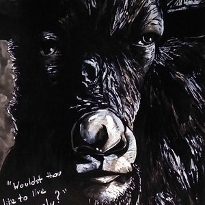 The Witch &quot;Live Deliciously&quot; Black Phillip portrait (original)