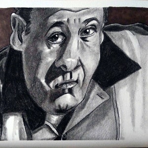 Sopranos &quot;Don&#39;t Stop Believin&#39;&quot; Tony Soprano portrait (original)
