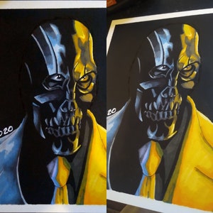 Retrato de Roman Sionis de Arkham Origins "Máscara Negra" (original)
