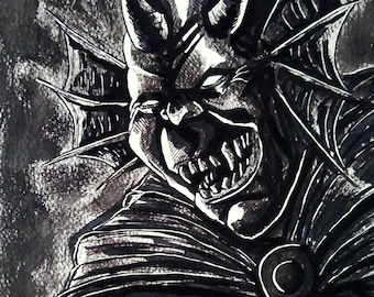 DC Comics "Gone The Form O' Man" Etrigan portrait (original)
