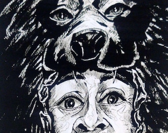 PRINTS - Midsommar "Paralysis" Bear/Christian portrait