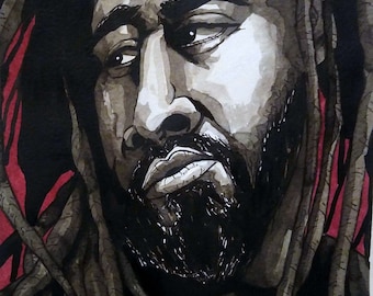 J. Cole "Fly Or Fall" portrait (original)