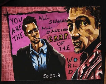 Jack & Tyler "Loss Of Cabin Pressure" Fight Club portrait (original)