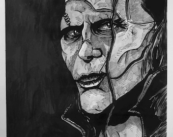 Frankenstein "Indulge In Rage" The Creature portrait (original)