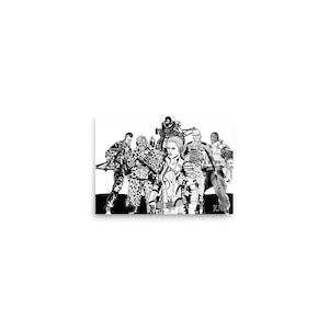PRINTS - Metal Gear Solid &quot;The Cobra Unit&quot; illustration B&W (digital)
