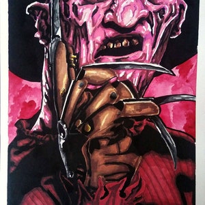 A Nightmare On Elm Street - &quot;Prime Time, Bitch&quot; Freddy Kruger portrait (original)