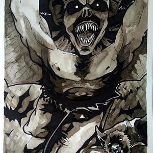 Batober 2024 "Swarm" Man Bat illustration (original)
