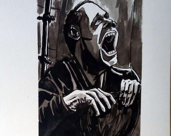 Trainspotting "Worst Toilet In Scotland" Mark Renton portrait (original)