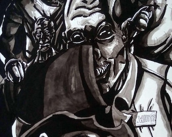 Arkham Asylum "The Inmates Running The Asylum pt.1" portrait (original)
