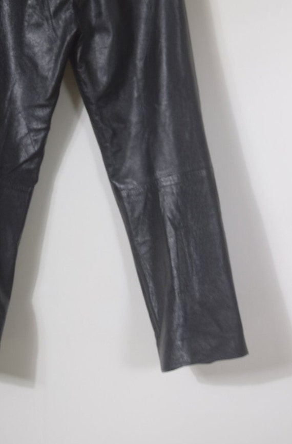 Womens leather pants, Motorbike style, Black pant… - image 8