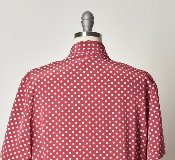 Polka dots, vintage dress, Pleated dress, Bordeau… - image 8